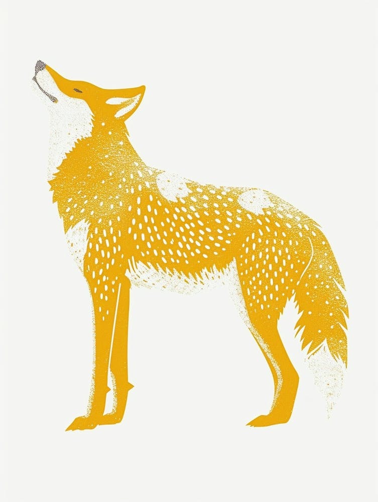 Gelber Arktischer Wolf 4