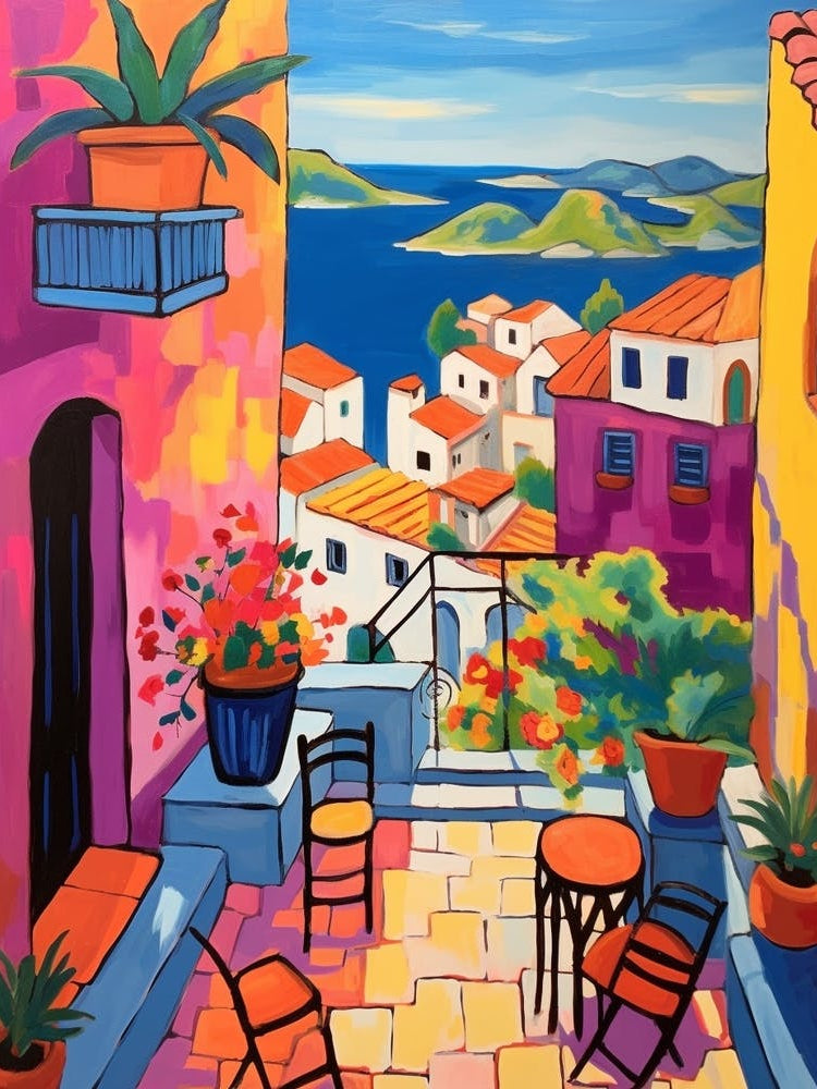 Dubrovnik Croatia 5 Fauvist Painting
