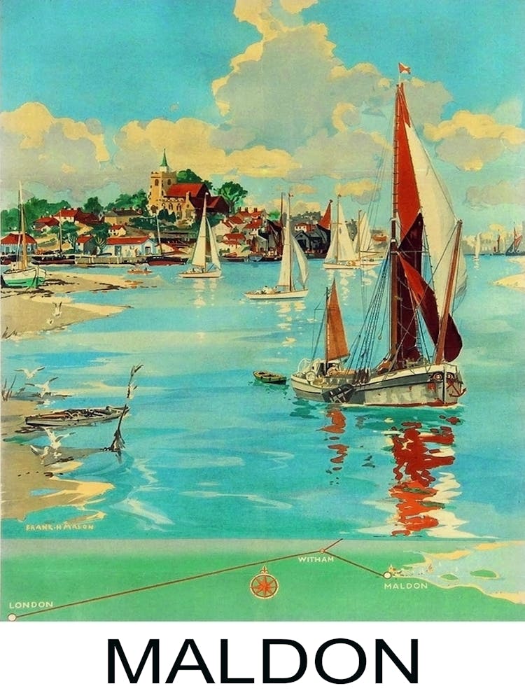 Maldon, England, Sailing Boats On The River Chelmer