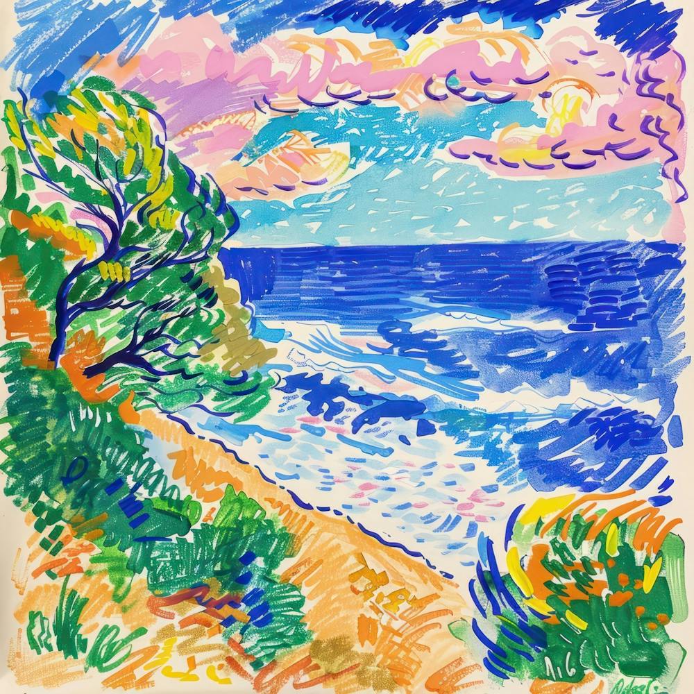 Seaside Doodle Matisse Style 3
