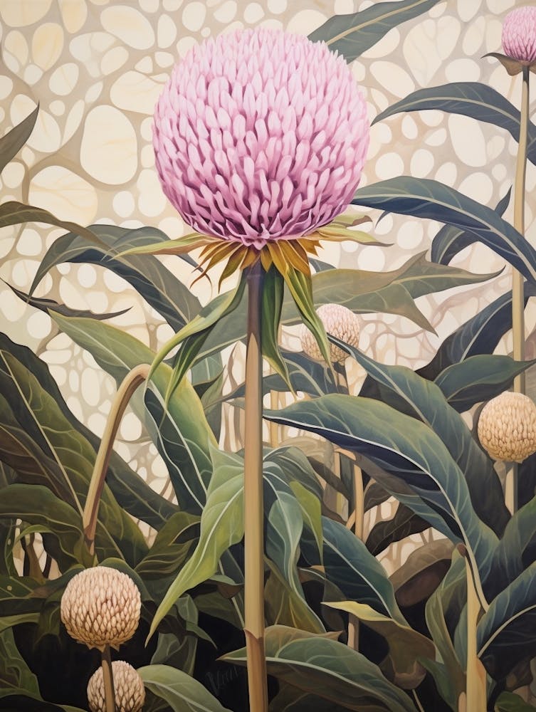 Flower Illustration Globe Amaranth 1