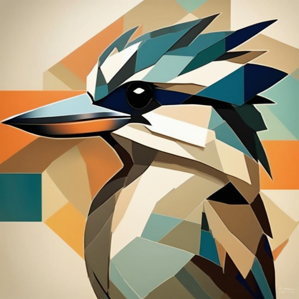 Kookaburra Cubism Style
