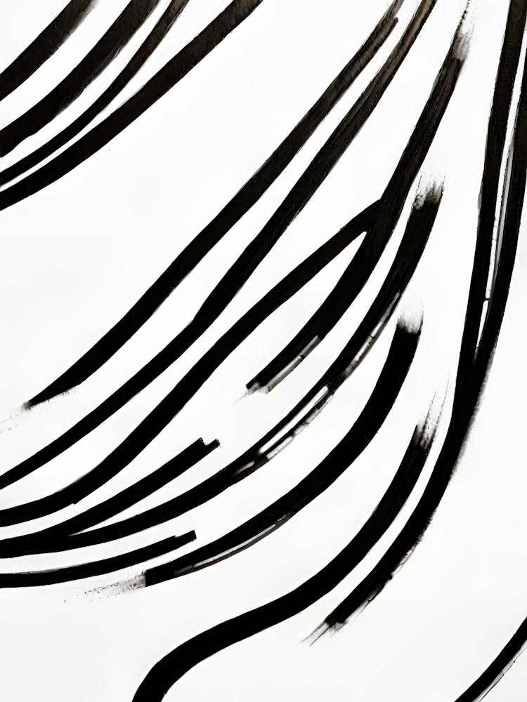 Black And White Brushstrokes