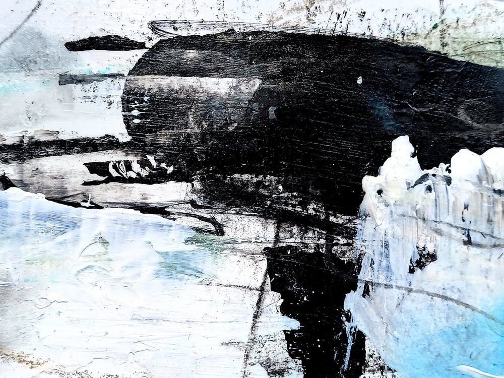 Abstract Painting Black