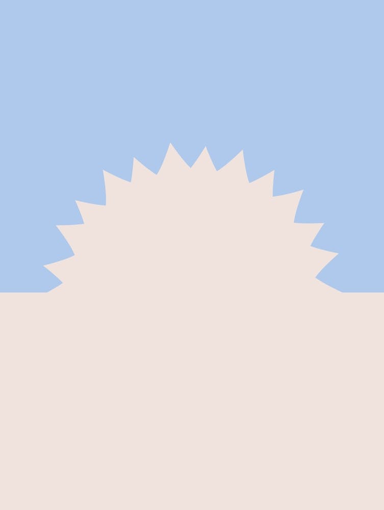 Retro Minimal Sunset Blue