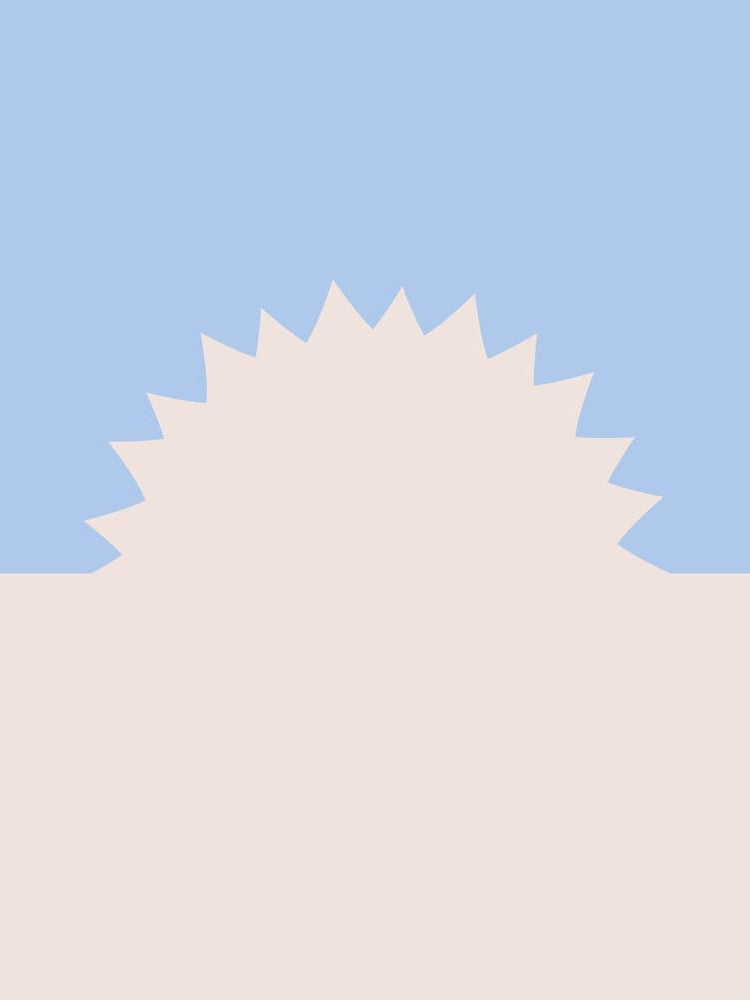 Retro Minimal Sunset Blue
