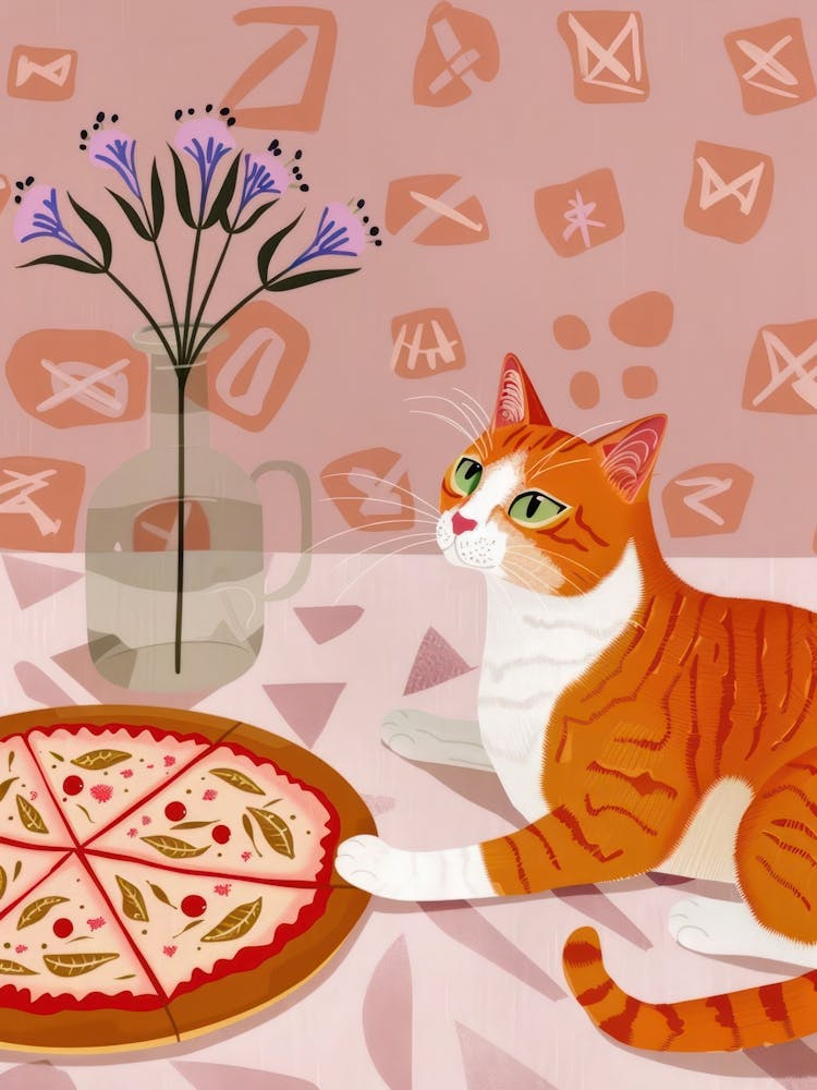 Cat And Pizza 7