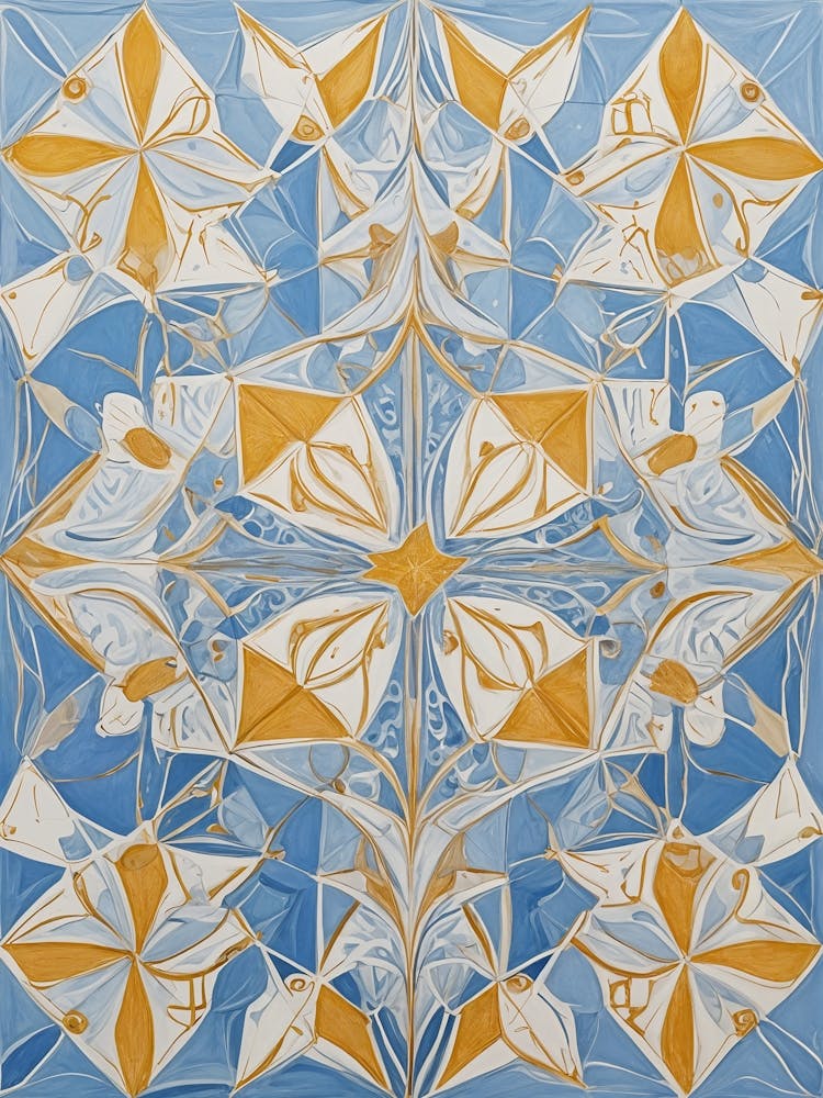 Blue And Gold Kaleidoscope no3