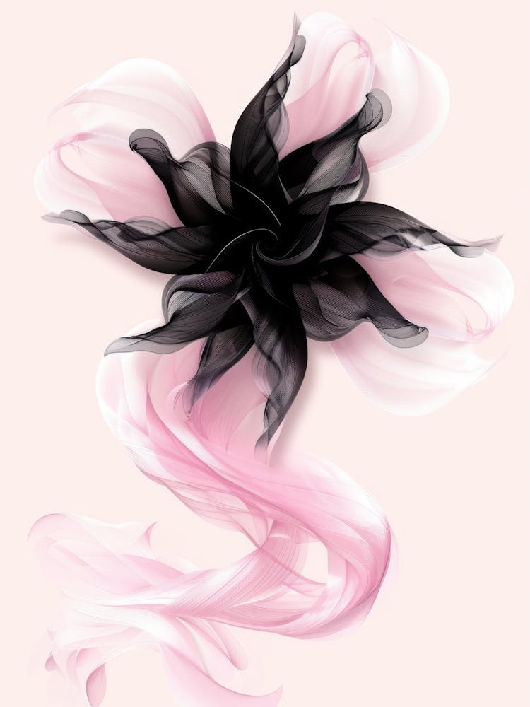 Pink And Black Flower