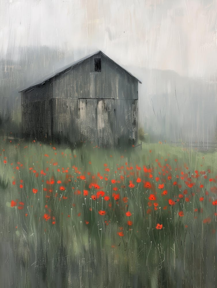 Poppies In The Rain