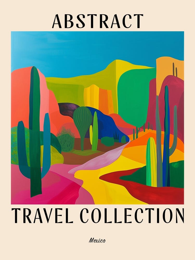 Abstract Travel Collection Poster Mexico 1
