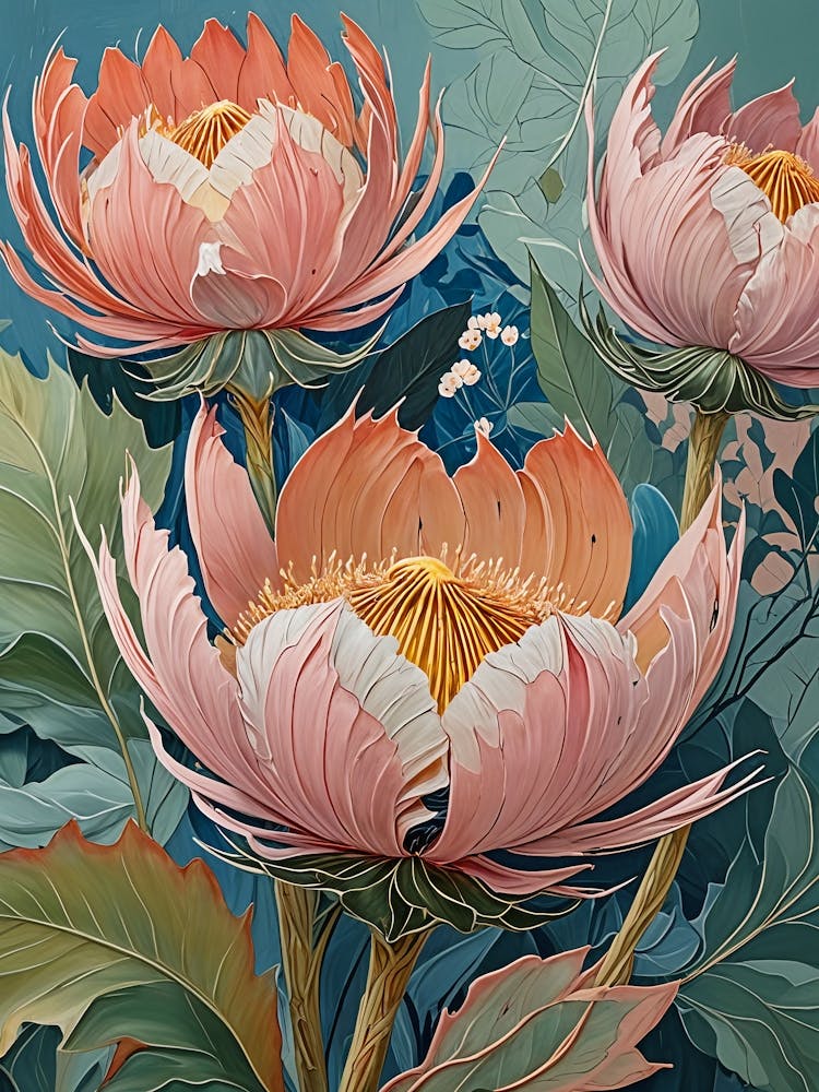 Painted Proteas no4