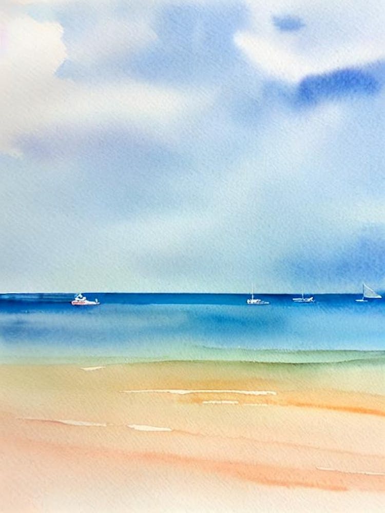 Navagio Beach 2, Zakynthos, Greece Watercolour