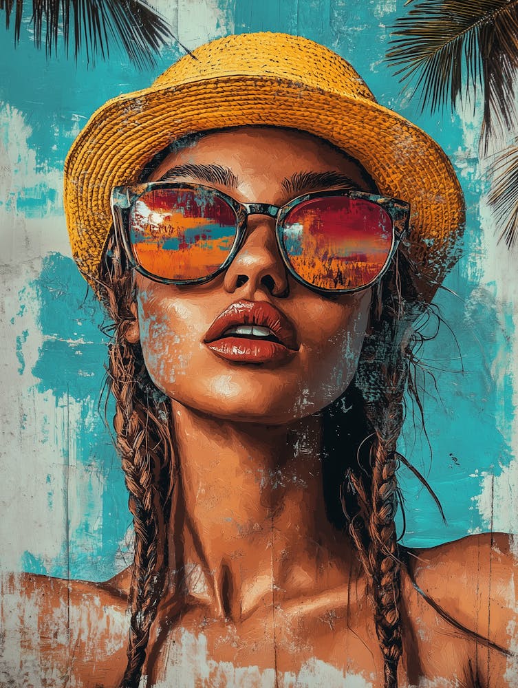 A Street Art Inspired Poster Of Ibiza