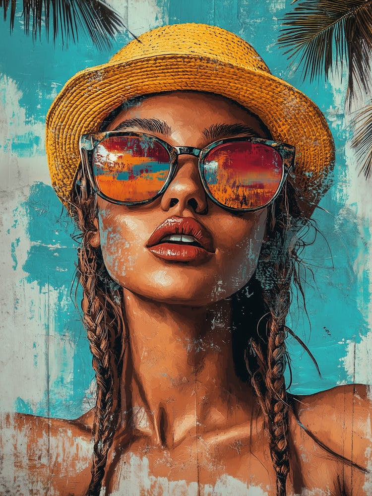 A Street Art Inspired Poster Of Ibiza