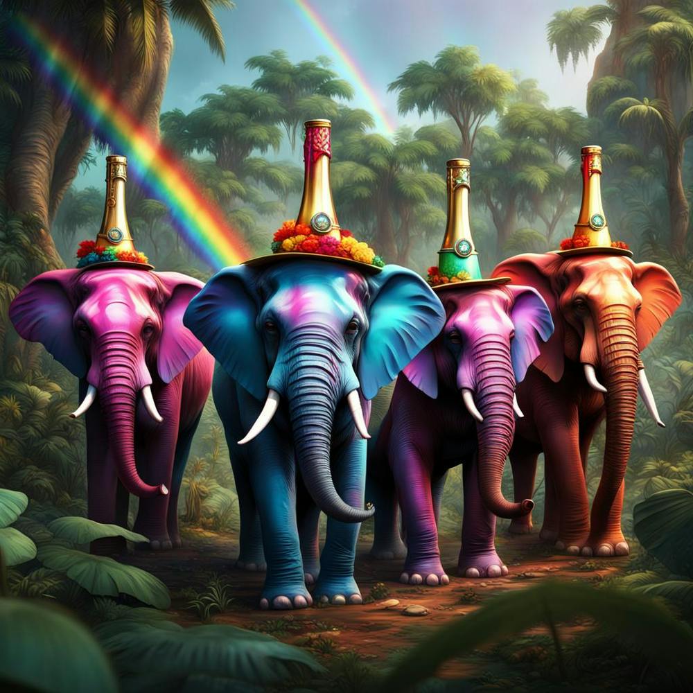 Havana Elephants Champagne Hats