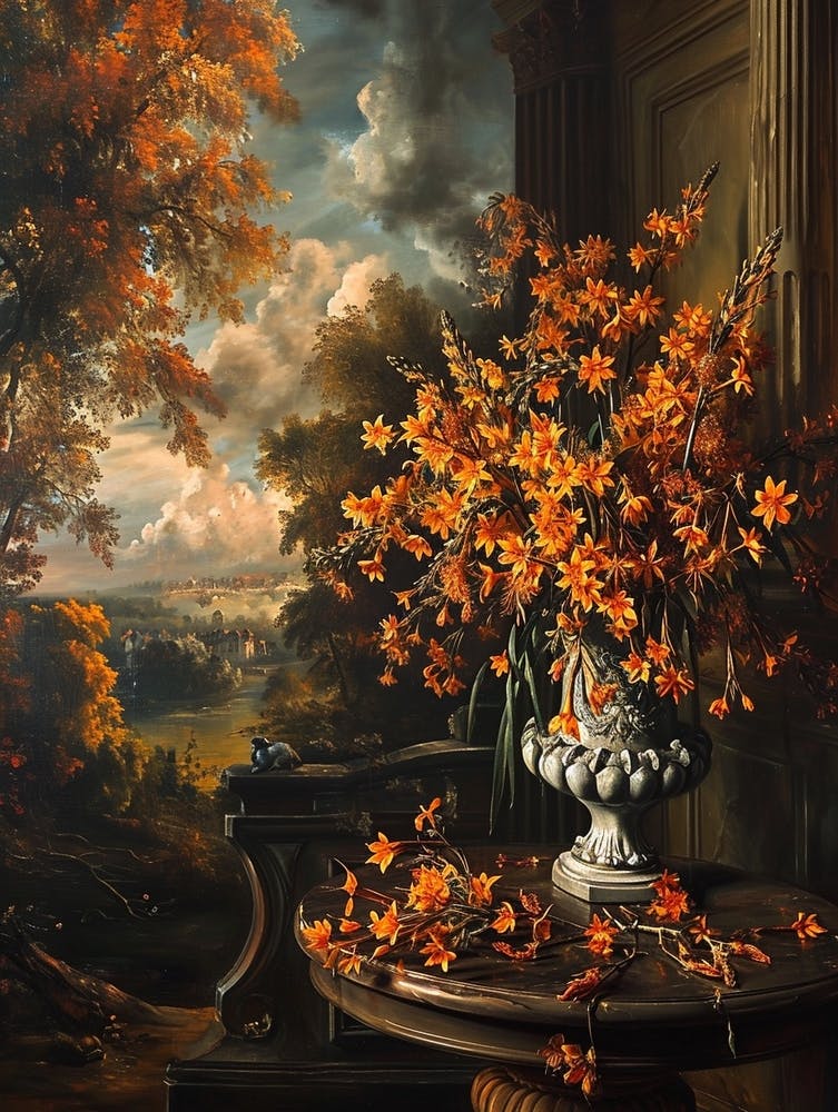 Baroque Floral Still Life Cineraria 5