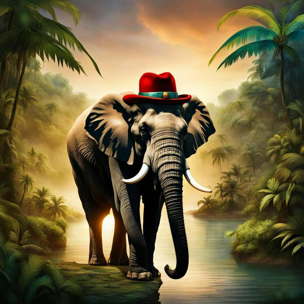 Éléphant de La Havane Dans La Jungle