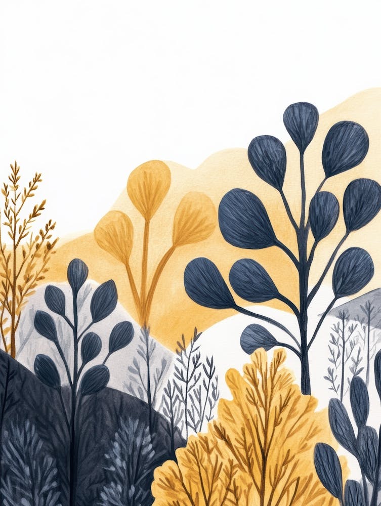 Watercolor Of Trees