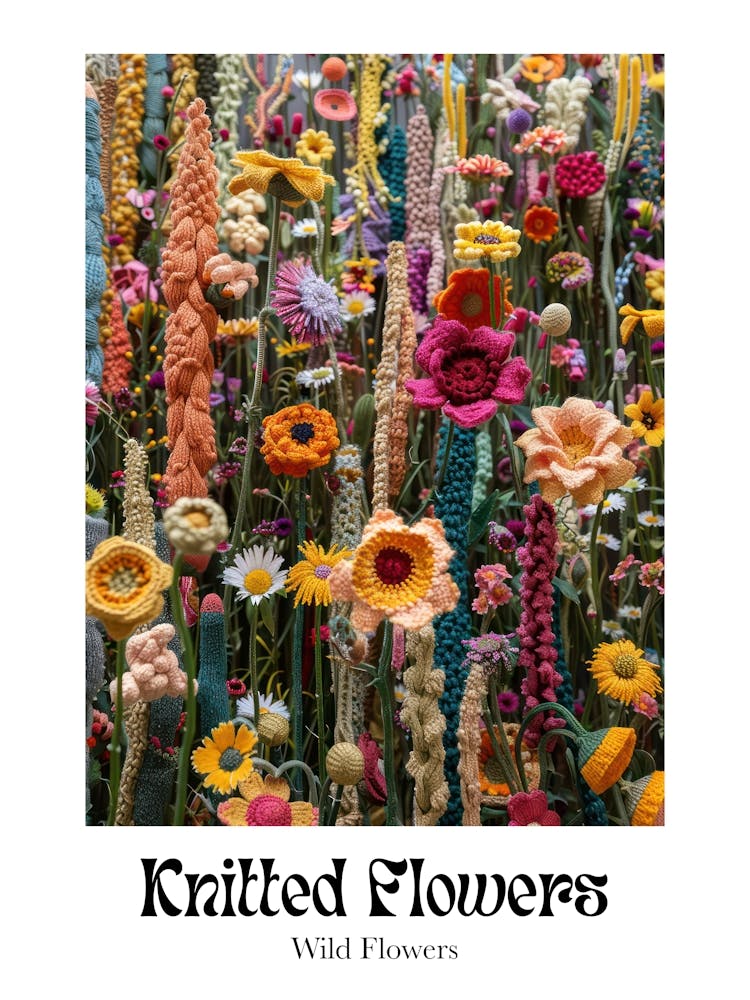 Knitted Flowers Wild Flowers 4