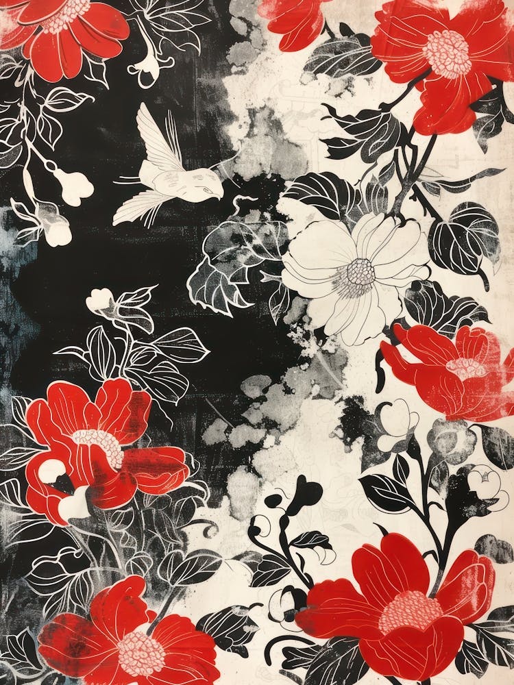 Hokusai  Great Japan Floral Japanese 3