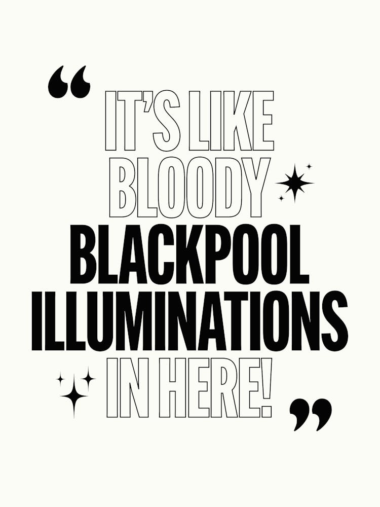 Blackpool Illuminations Bw