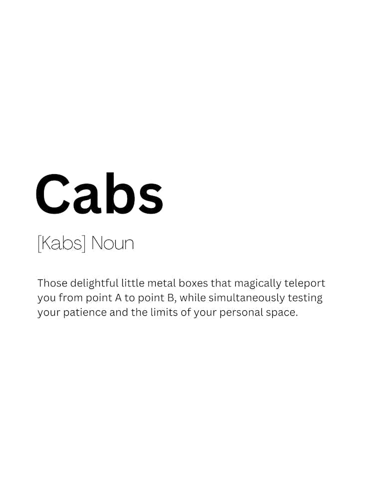Cabs Definition Meaning