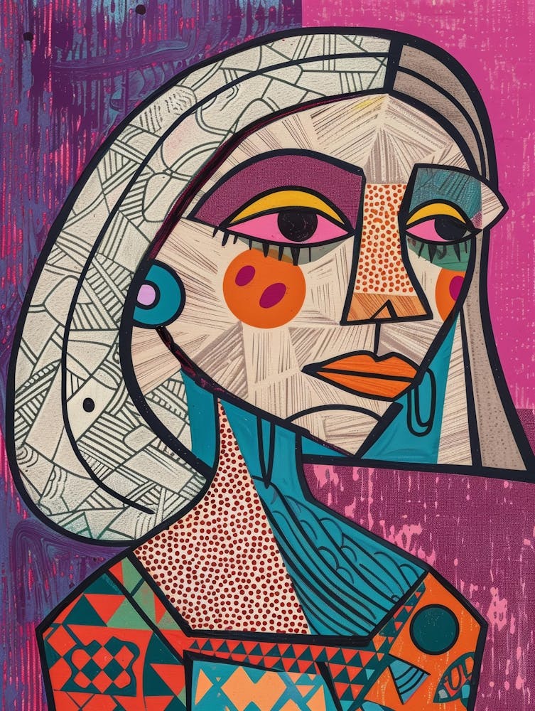 Woman With Colorful Hair 4