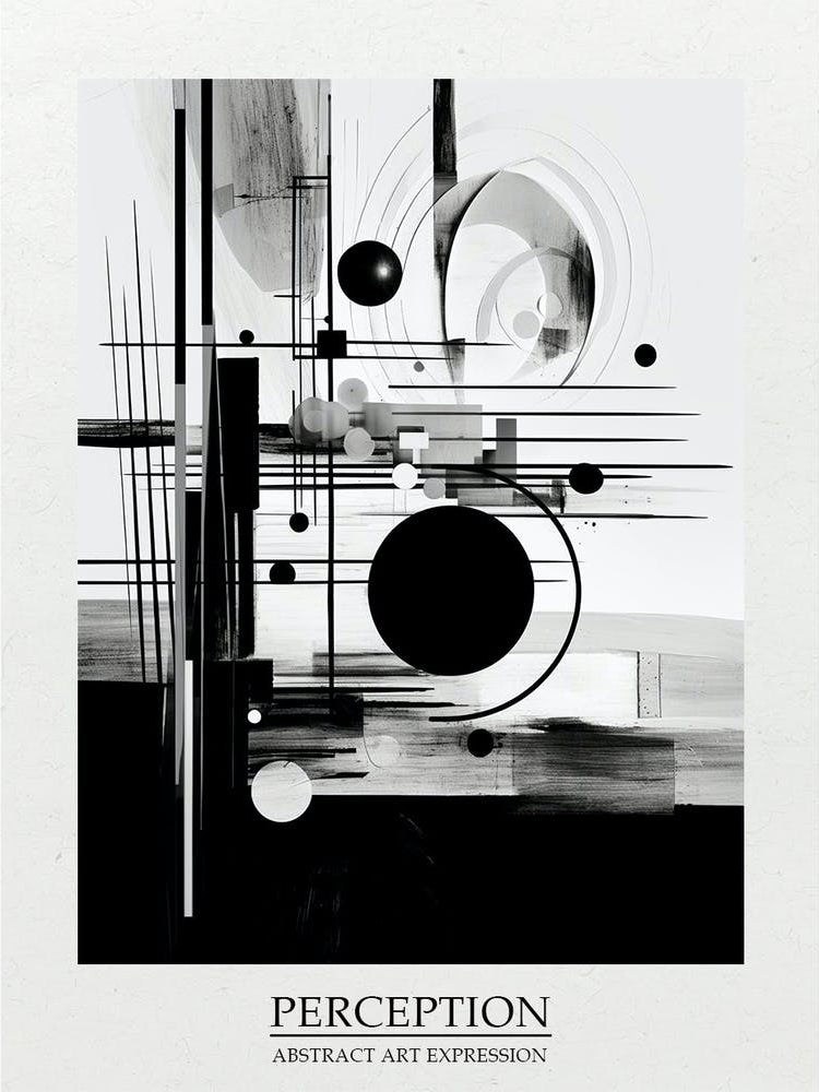 Perception Abstract Black And White 8 Poster