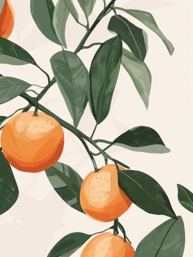 Clementines Close Up Illustration 5