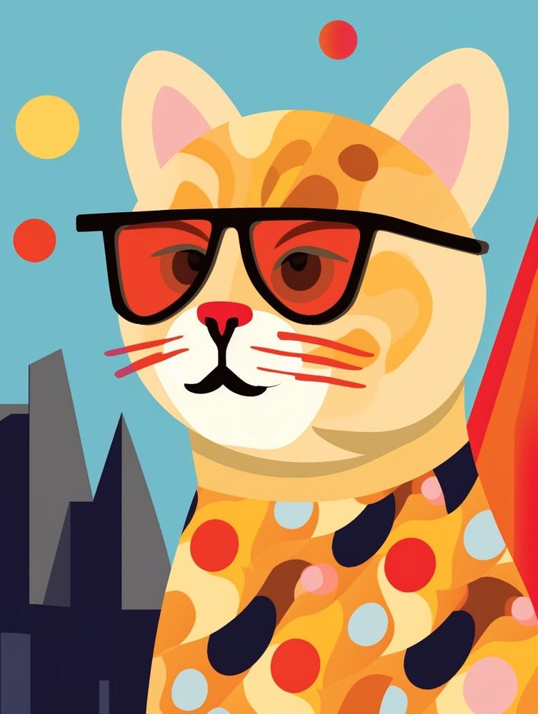 Little Mountain Lion 3 Wearing Sunglasses