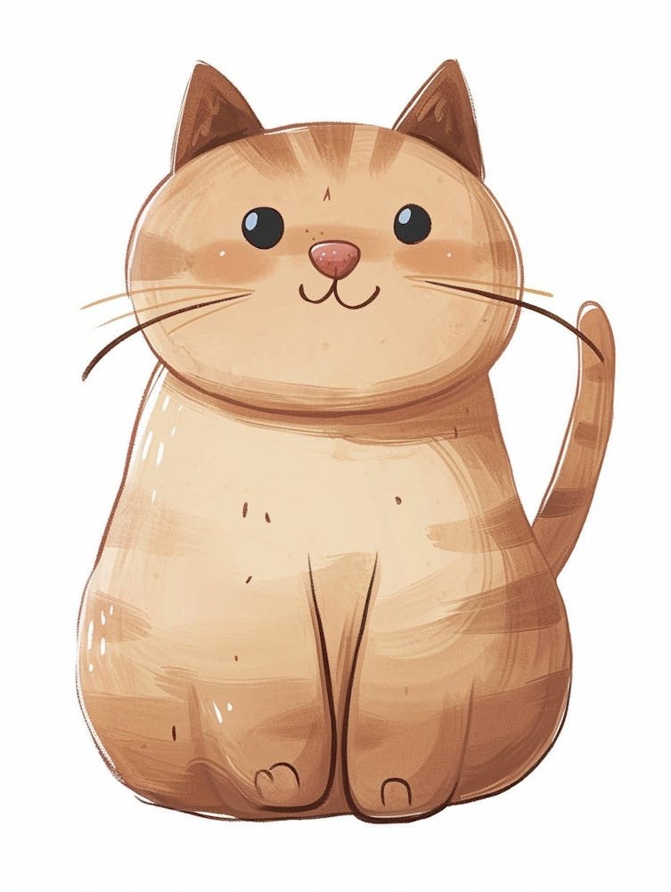 Munchkin Cat Clipart Illustration 3