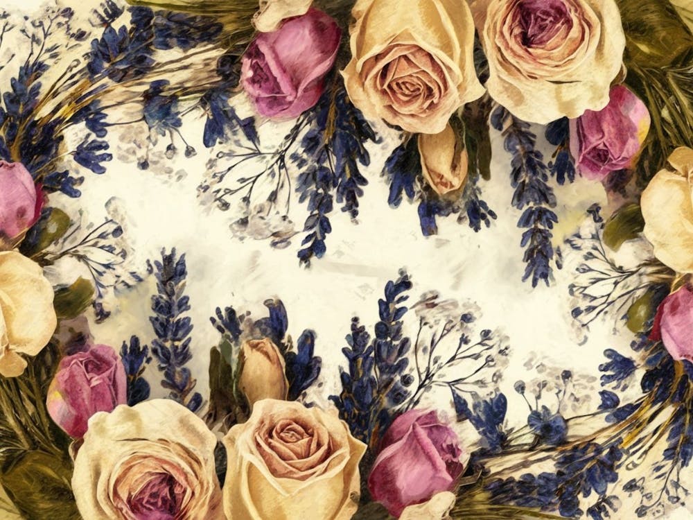 Victorian Rose Background, Antique Pattern