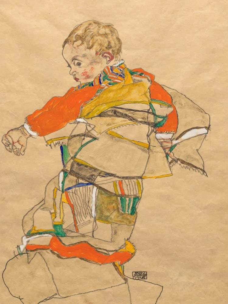 Portrait of a Child (Anton Peschka, Jr.) 1916, Egon Schiele