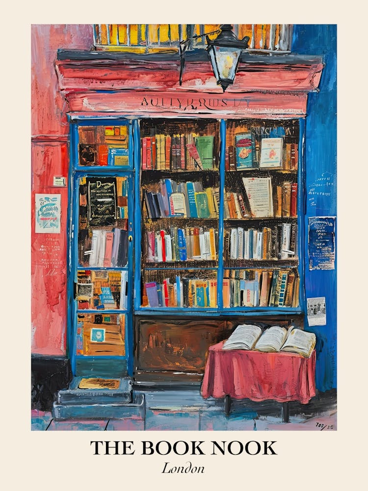 London Book Nook Bookshop 6 Poster