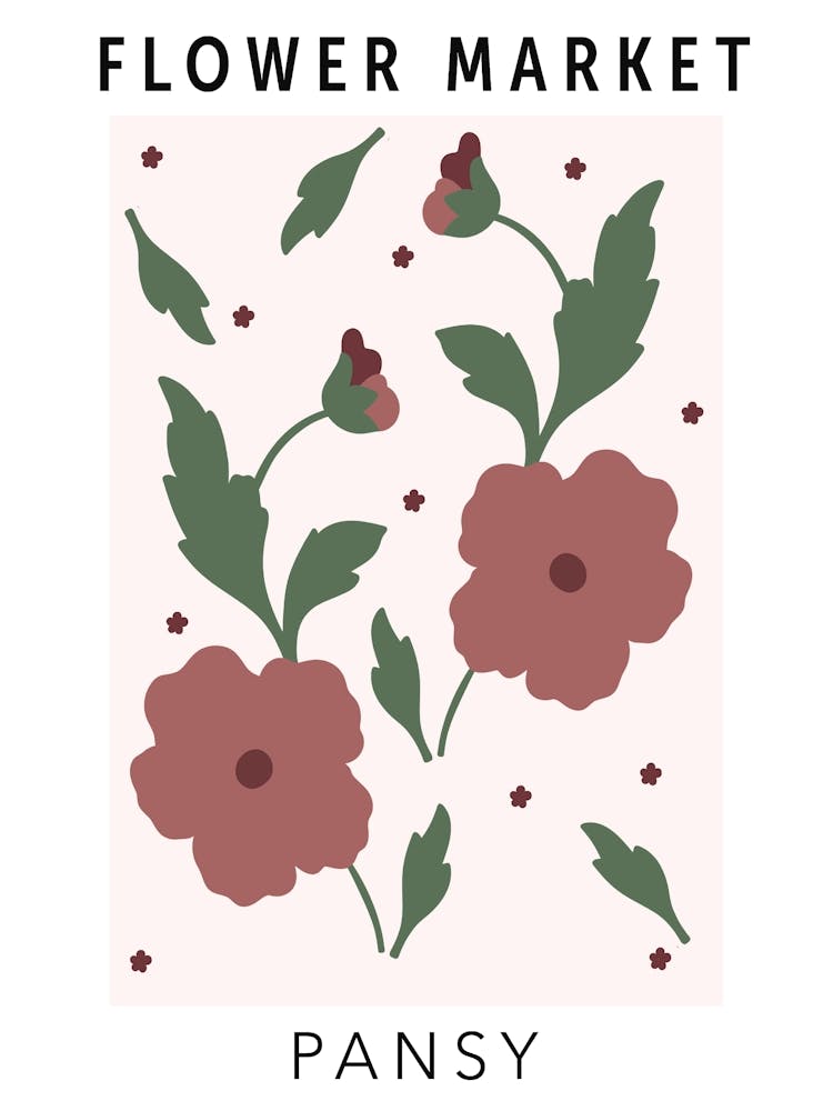 Flower Market Pansy Print