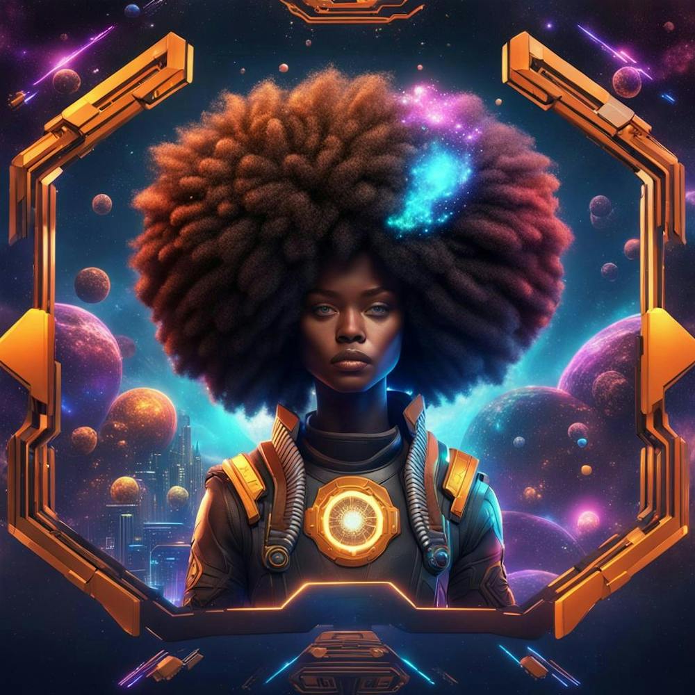 Afro Girl In Space