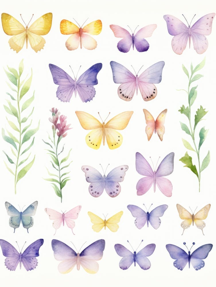 Watercolor Butterflies 5