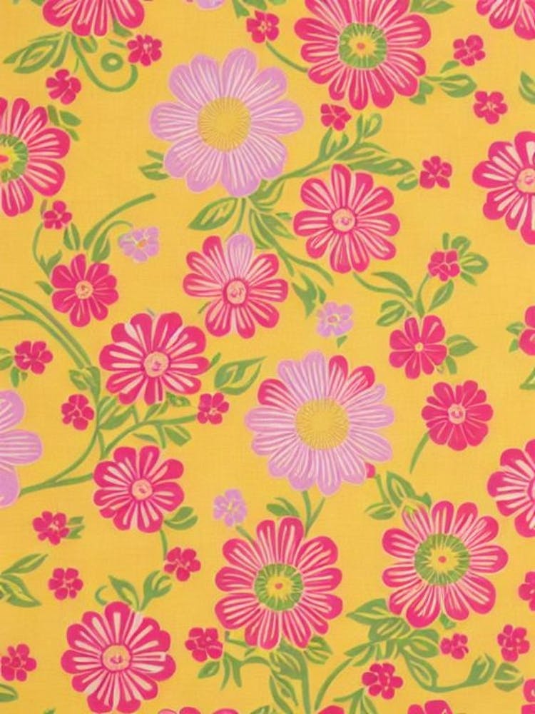 Wallflower Floral Print Warm Tones 1 Flower
