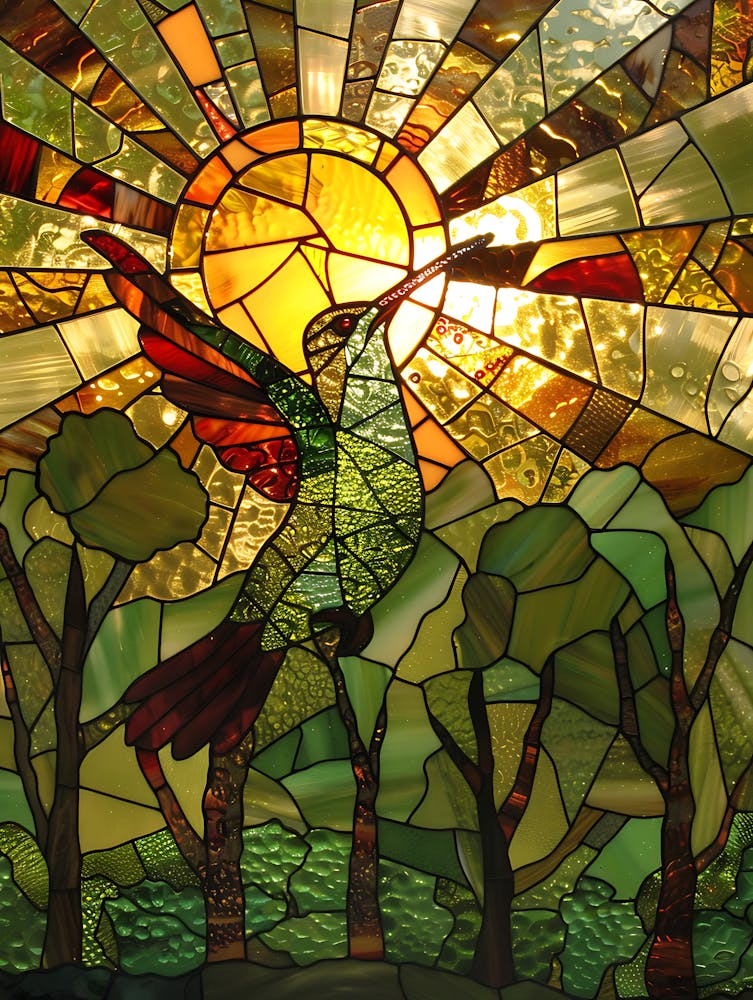 Hummingbird Stained Glass 7