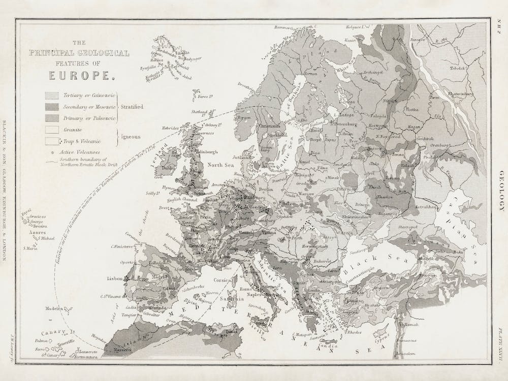 Geology, The Principal Features Of Europe Geological