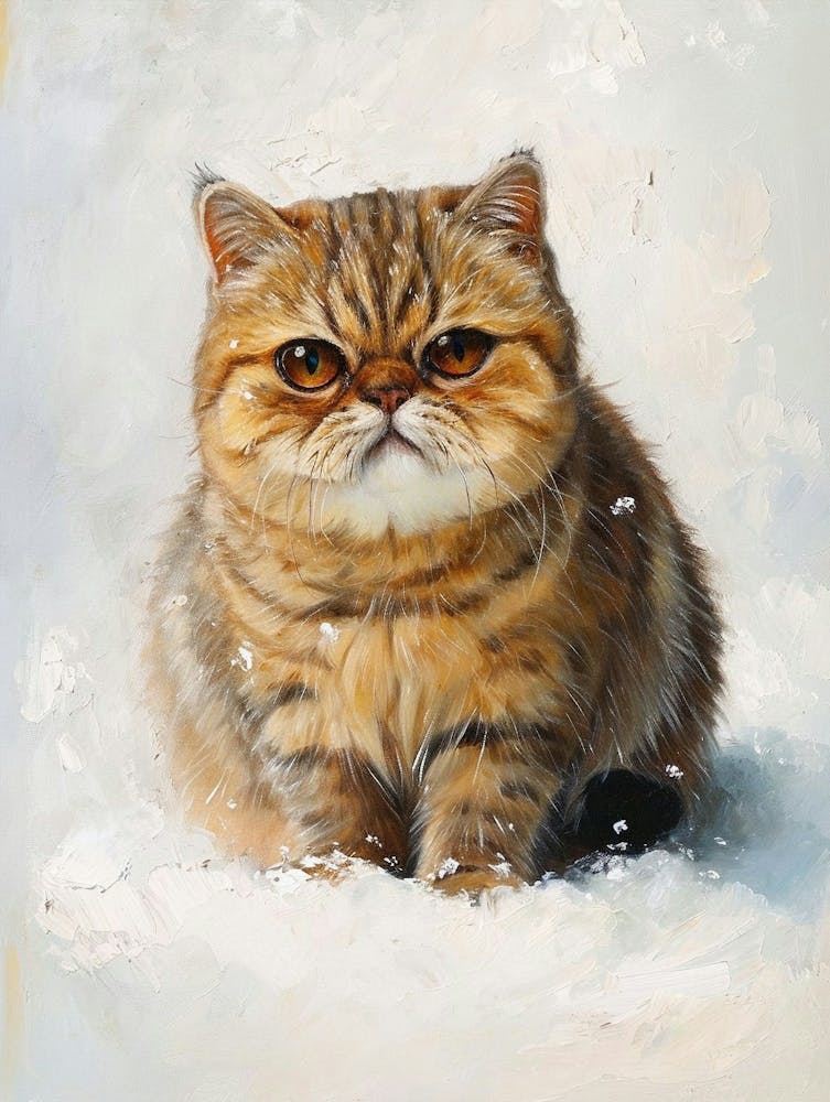 Exotic Shortrhair Cat Painting 2