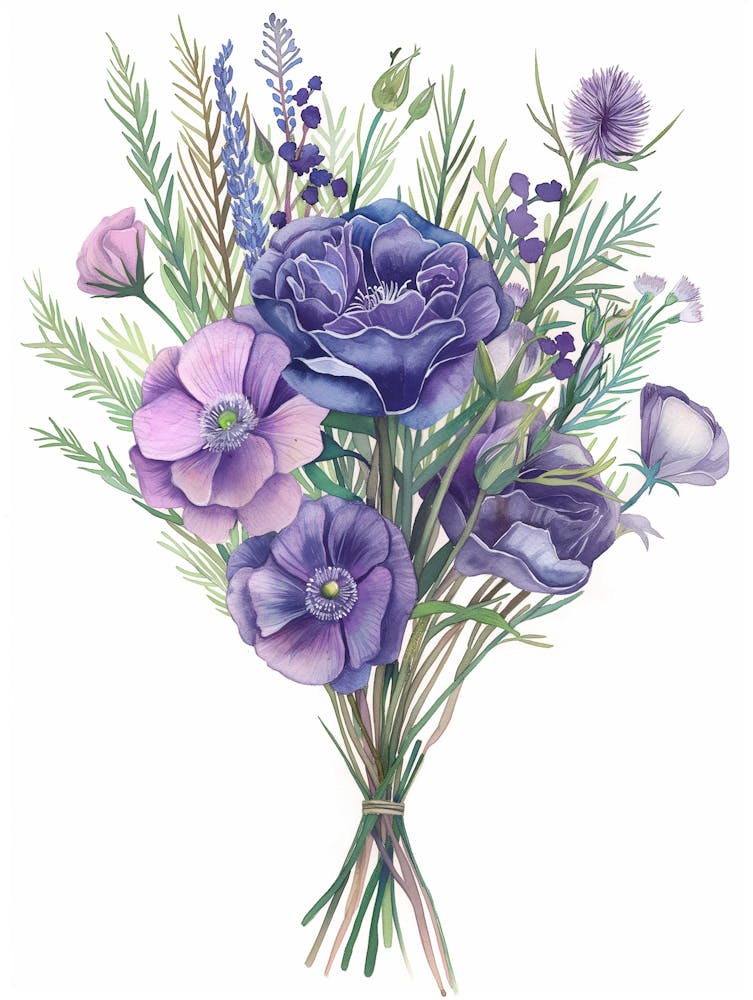 Aquarell Blumenstrauß 1