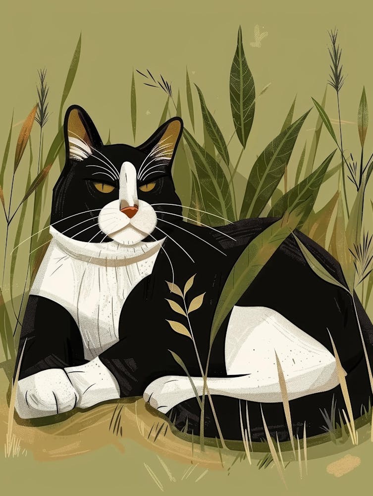 Schwarz-Weiße Katze 25