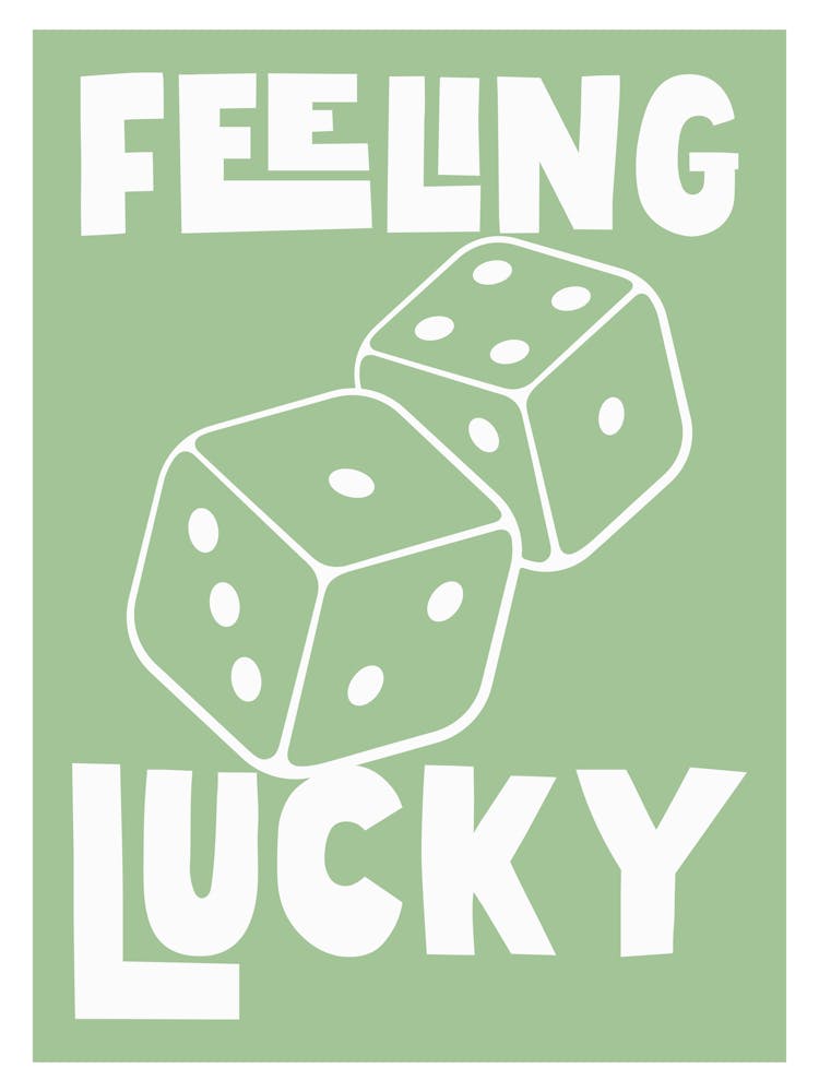 Feeling Lucky - Green And White