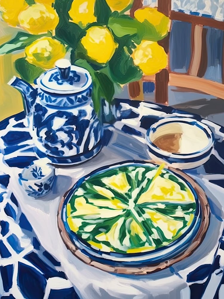 Key Lime Cheesecake Painting 1