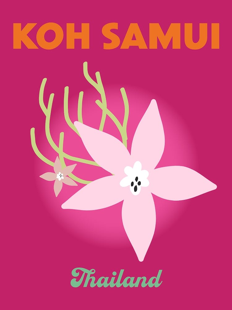 Koh Samui Thailand Travel Print