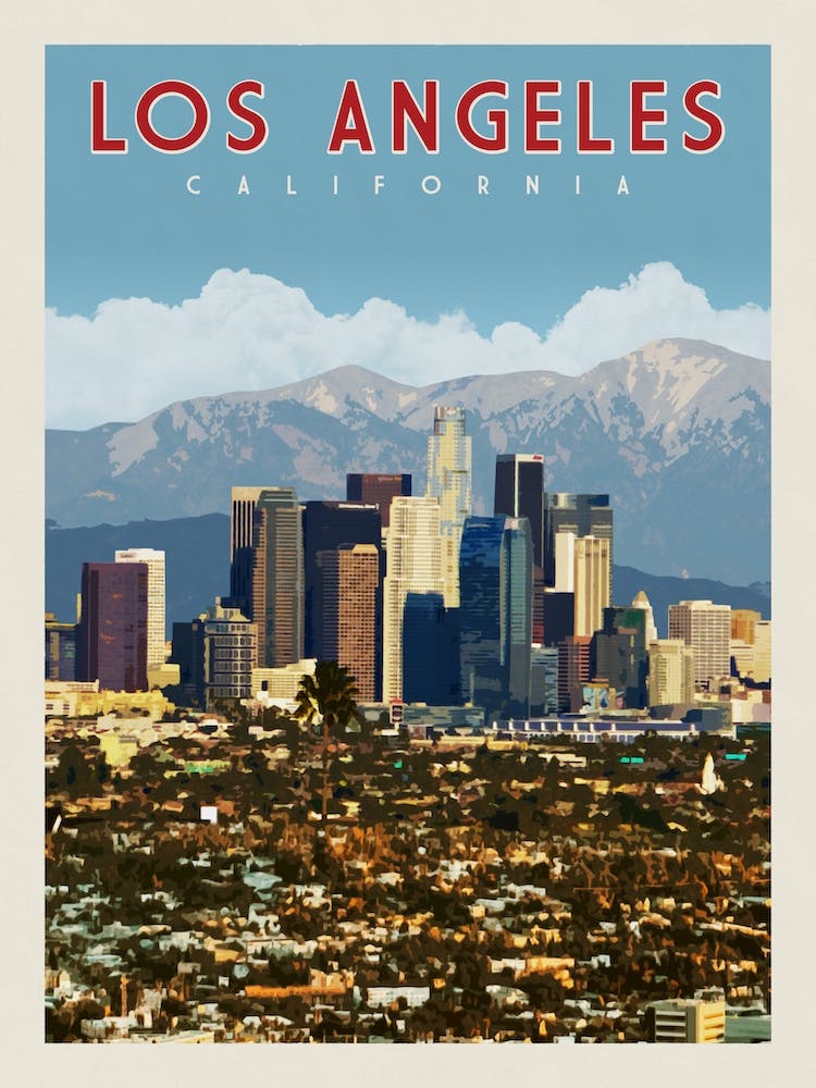 Los Angeles California Travel Poster