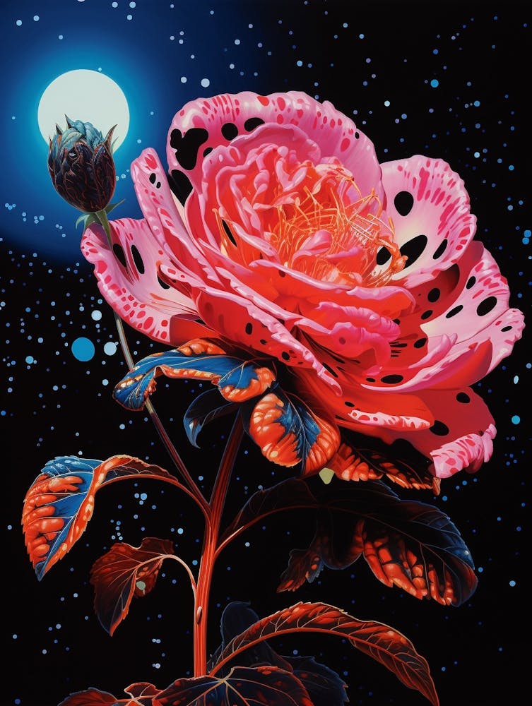 Surreal Florals Rose 4 Flower Painting