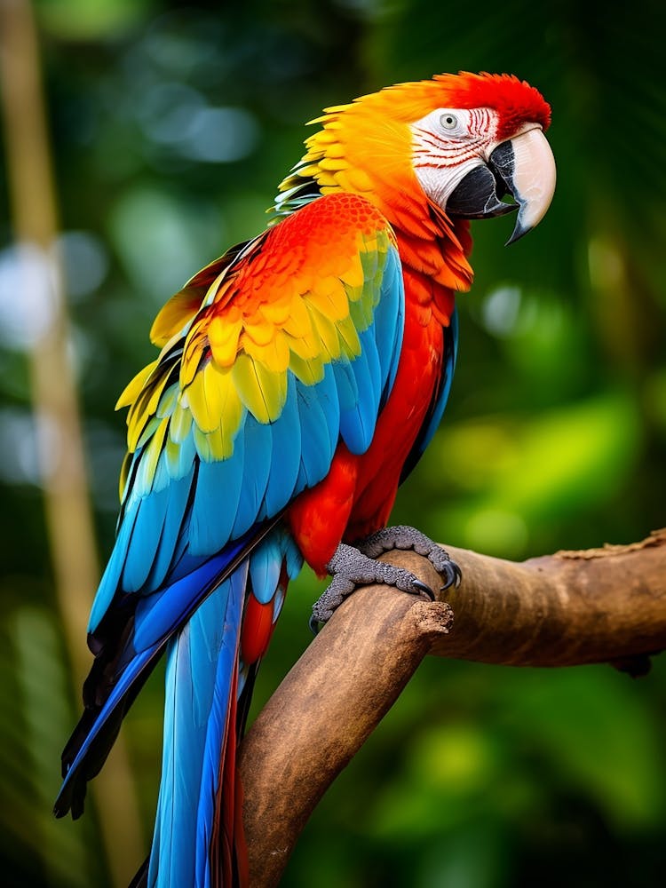 Tropical Elegance: Colorful Macaw Wall Poster